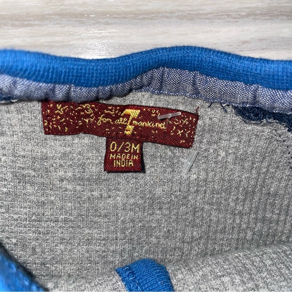 7 for All Mankind Baby Boys Sleep and Play Sleeper Size 0–3 Months - Picture 3 of 3